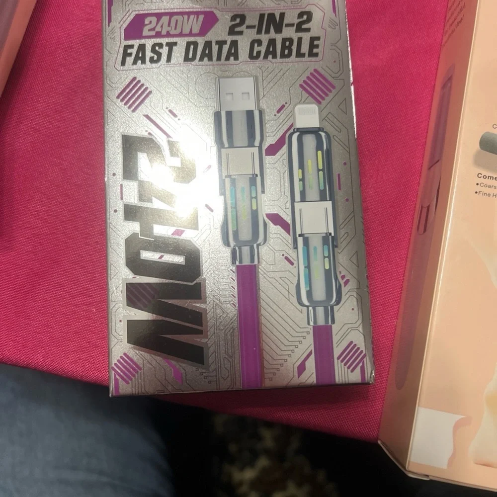 2-in-2 Fast Data Cable - Orange 240VV